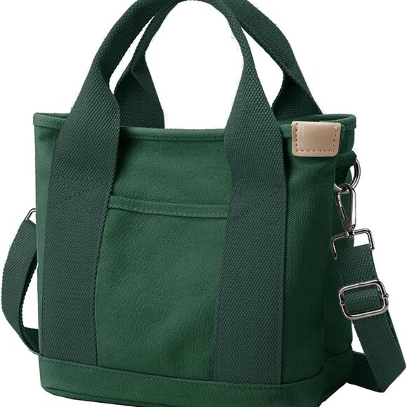 Jewelry - Canvas Tote Bag for Women,Small Totes Bags with Zipper Crossbody Purse with Pock